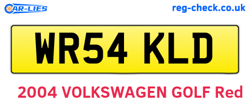 WR54KLD are the vehicle registration plates.