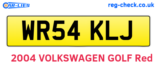 WR54KLJ are the vehicle registration plates.