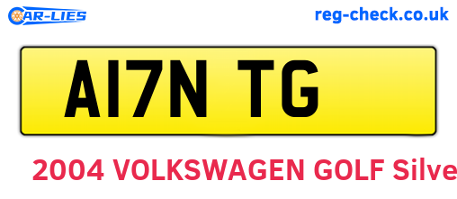 A17NTG are the vehicle registration plates.