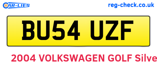 BU54UZF are the vehicle registration plates.