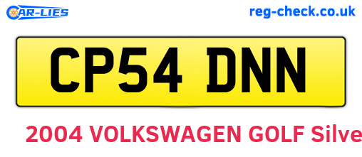 CP54DNN are the vehicle registration plates.