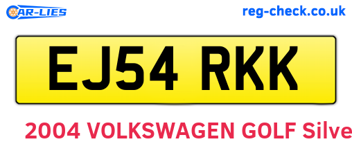 EJ54RKK are the vehicle registration plates.