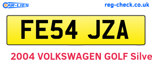 FE54JZA are the vehicle registration plates.