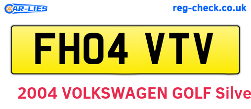 FH04VTV are the vehicle registration plates.