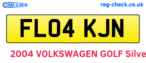 FL04KJN are the vehicle registration plates.