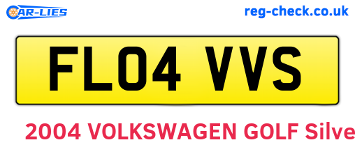 FL04VVS are the vehicle registration plates.