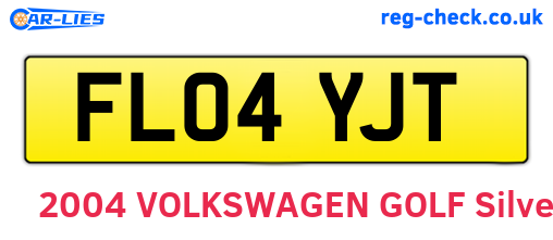 FL04YJT are the vehicle registration plates.