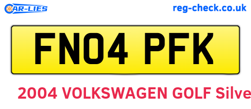 FN04PFK are the vehicle registration plates.