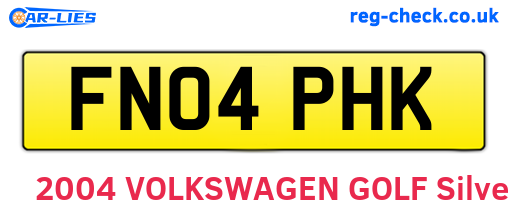 FN04PHK are the vehicle registration plates.