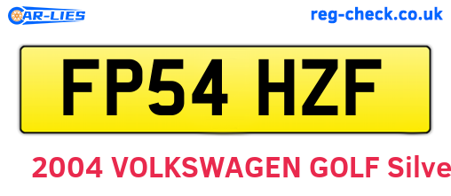 FP54HZF are the vehicle registration plates.