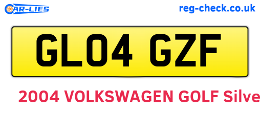 GL04GZF are the vehicle registration plates.
