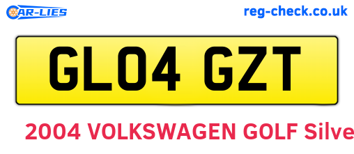 GL04GZT are the vehicle registration plates.