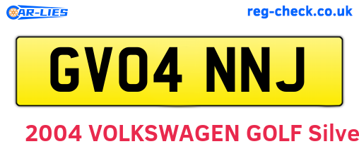 GV04NNJ are the vehicle registration plates.