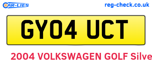 GY04UCT are the vehicle registration plates.