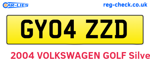 GY04ZZD are the vehicle registration plates.