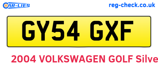 GY54GXF are the vehicle registration plates.