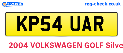 KP54UAR are the vehicle registration plates.