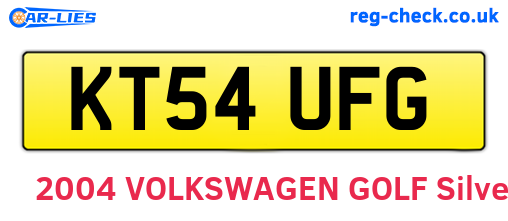 KT54UFG are the vehicle registration plates.