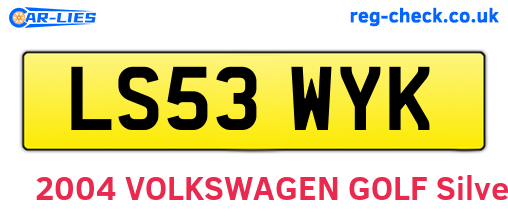 LS53WYK are the vehicle registration plates.