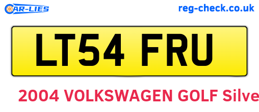 LT54FRU are the vehicle registration plates.