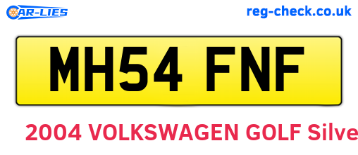 MH54FNF are the vehicle registration plates.