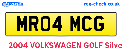 MR04MCG are the vehicle registration plates.