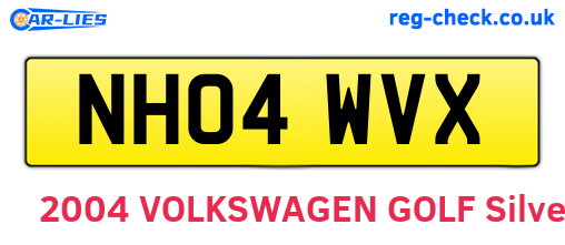 NH04WVX are the vehicle registration plates.