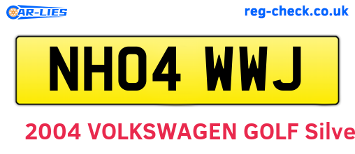 NH04WWJ are the vehicle registration plates.