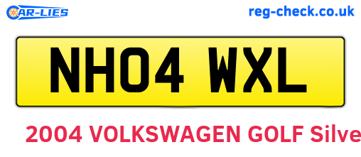 NH04WXL are the vehicle registration plates.