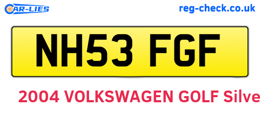 NH53FGF are the vehicle registration plates.