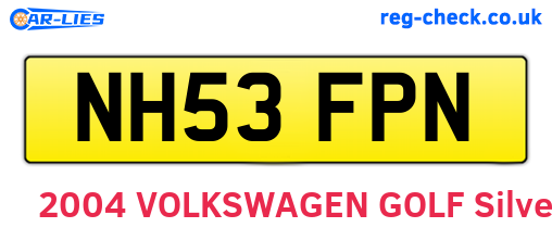NH53FPN are the vehicle registration plates.