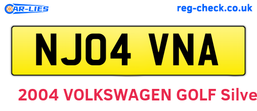 NJ04VNA are the vehicle registration plates.