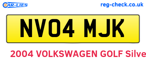 NV04MJK are the vehicle registration plates.