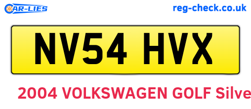 NV54HVX are the vehicle registration plates.