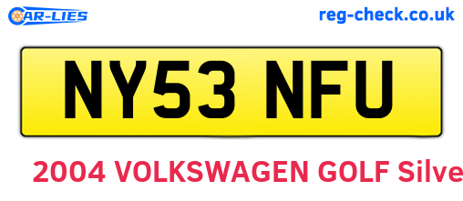 NY53NFU are the vehicle registration plates.