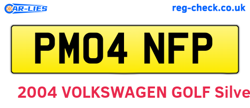 PM04NFP are the vehicle registration plates.