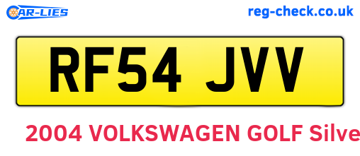 RF54JVV are the vehicle registration plates.