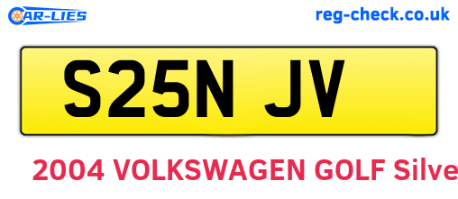 S25NJV are the vehicle registration plates.