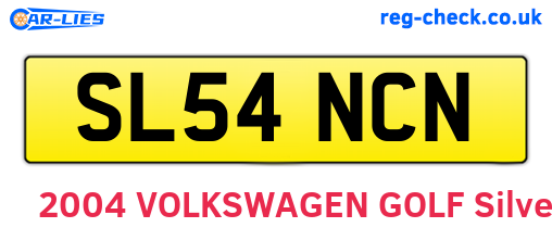 SL54NCN are the vehicle registration plates.