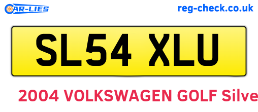 SL54XLU are the vehicle registration plates.