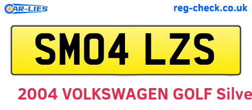 SM04LZS are the vehicle registration plates.