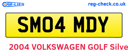 SM04MDY are the vehicle registration plates.