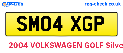 SM04XGP are the vehicle registration plates.
