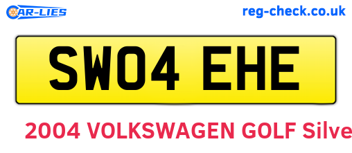 SW04EHE are the vehicle registration plates.