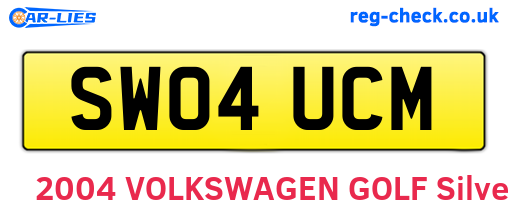 SW04UCM are the vehicle registration plates.