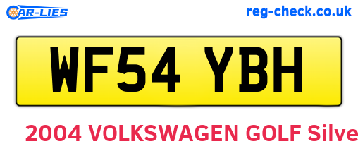 WF54YBH are the vehicle registration plates.