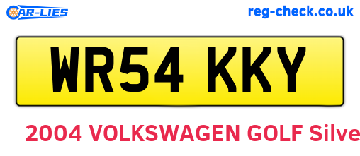 WR54KKY are the vehicle registration plates.