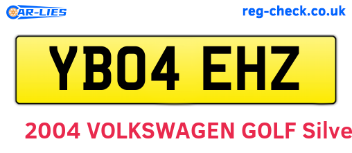 YB04EHZ are the vehicle registration plates.