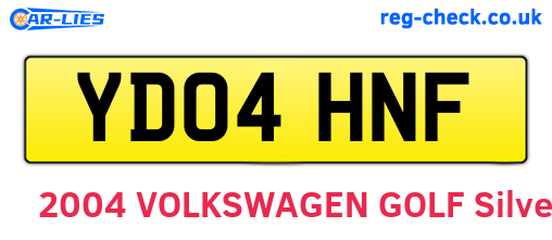 YD04HNF are the vehicle registration plates.