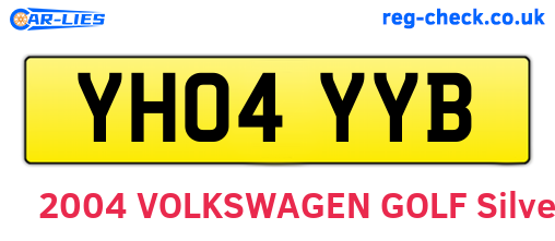 YH04YYB are the vehicle registration plates.